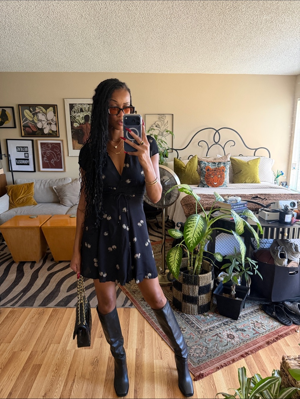 Reformation Oyster Mini Wrap Dress
